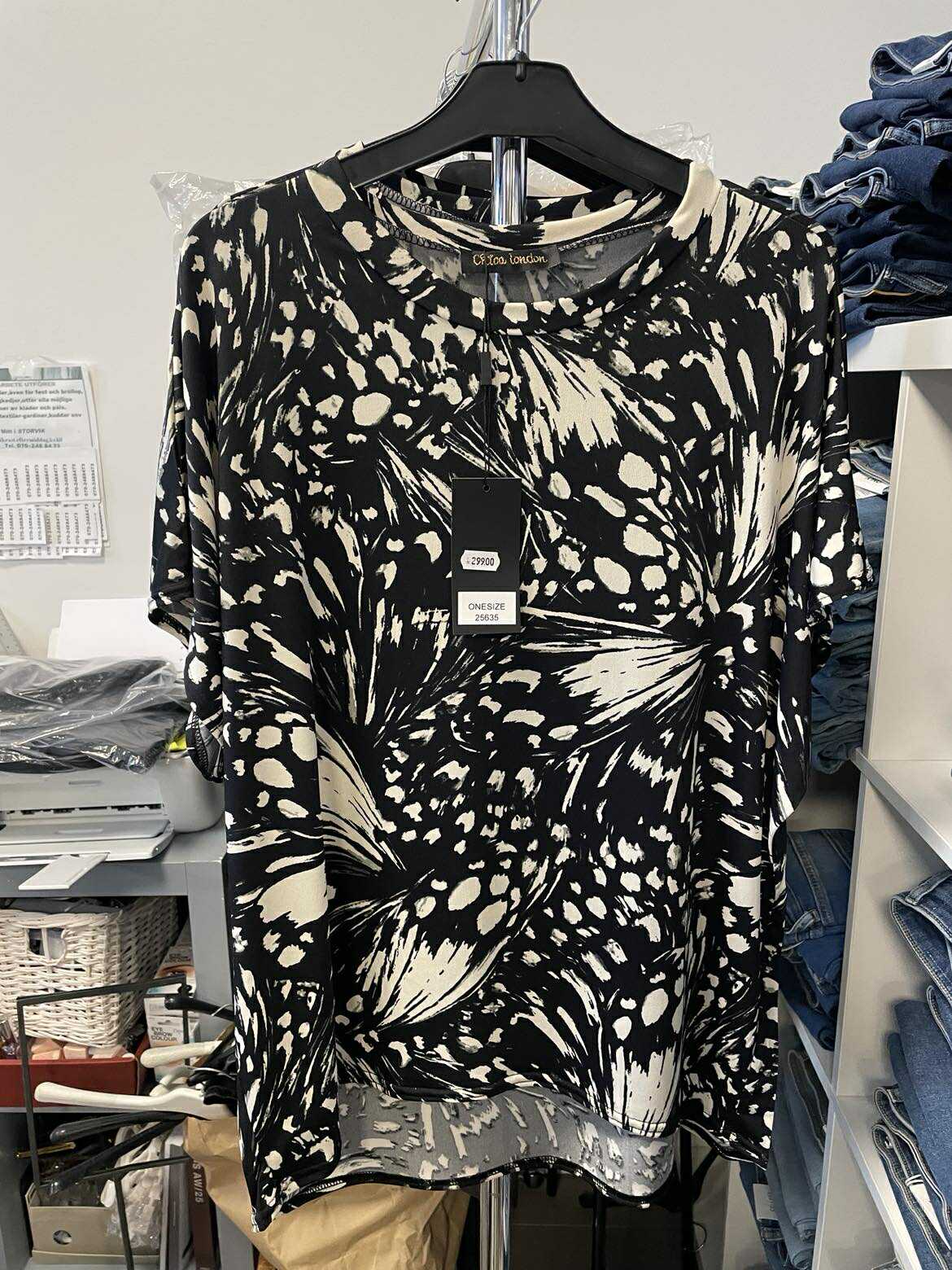 CARAMELLE Topp print black/white