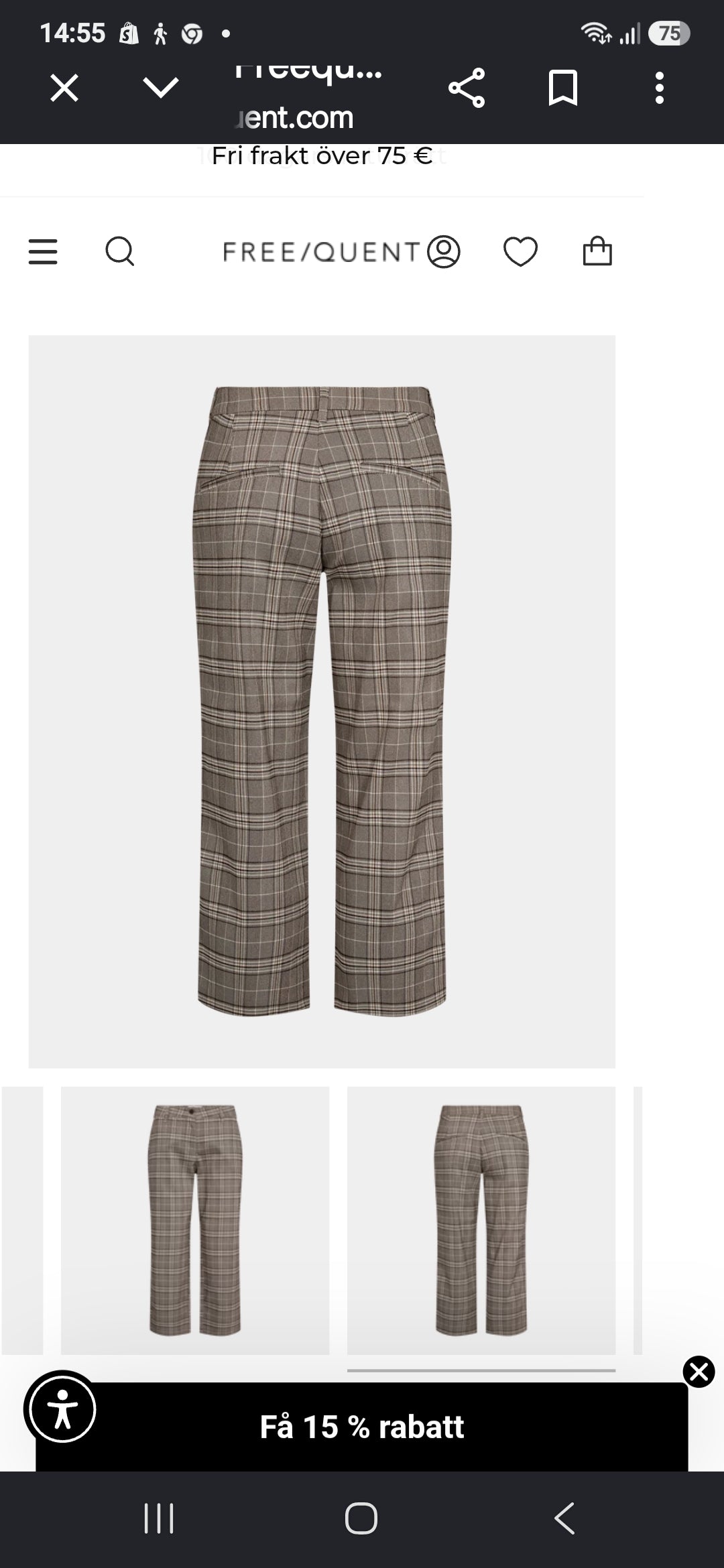 FREEQUENT REXO PANTS RUTIGA KORTA