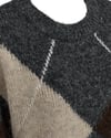 FREEQUENT GRS LULU PULLOVER 211714 MÖRK GRÅ/BEIGE /BRUN