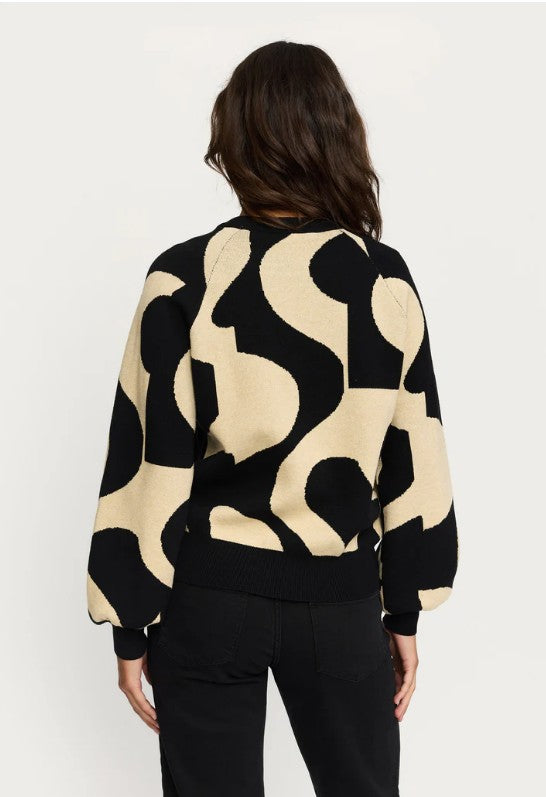 SOFT REBELS SIMA Scape Stickad Topp Svart