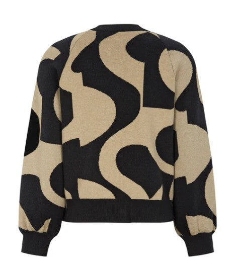 SOFT REBELS SIMA Scape Stickad Topp Svart