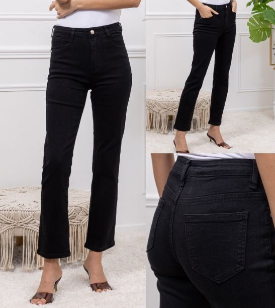 CARAMELLE FASHION JEANS Straight Black