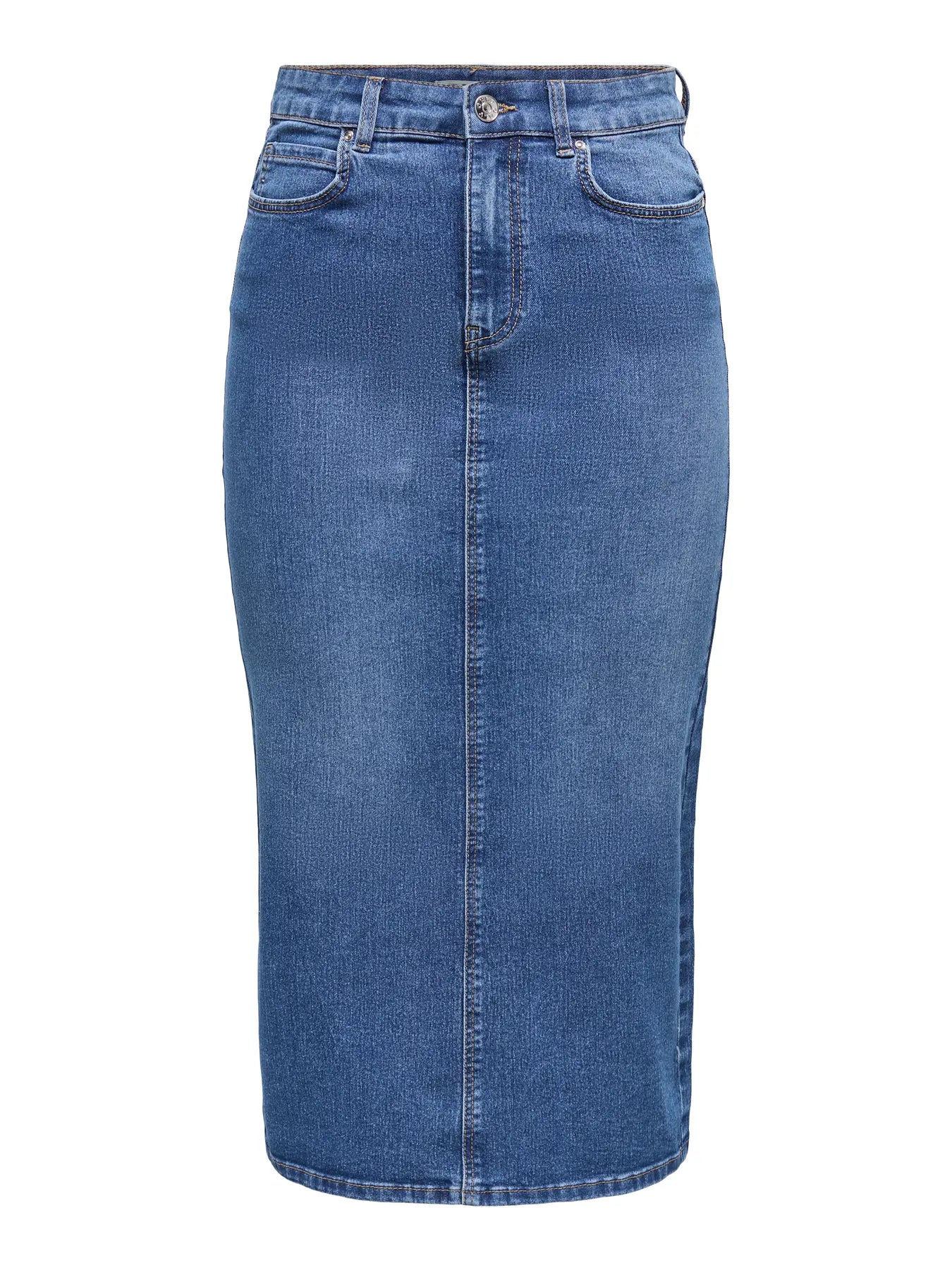 ONLY WONDER Midi Jeanskjol Medium Blue Denim