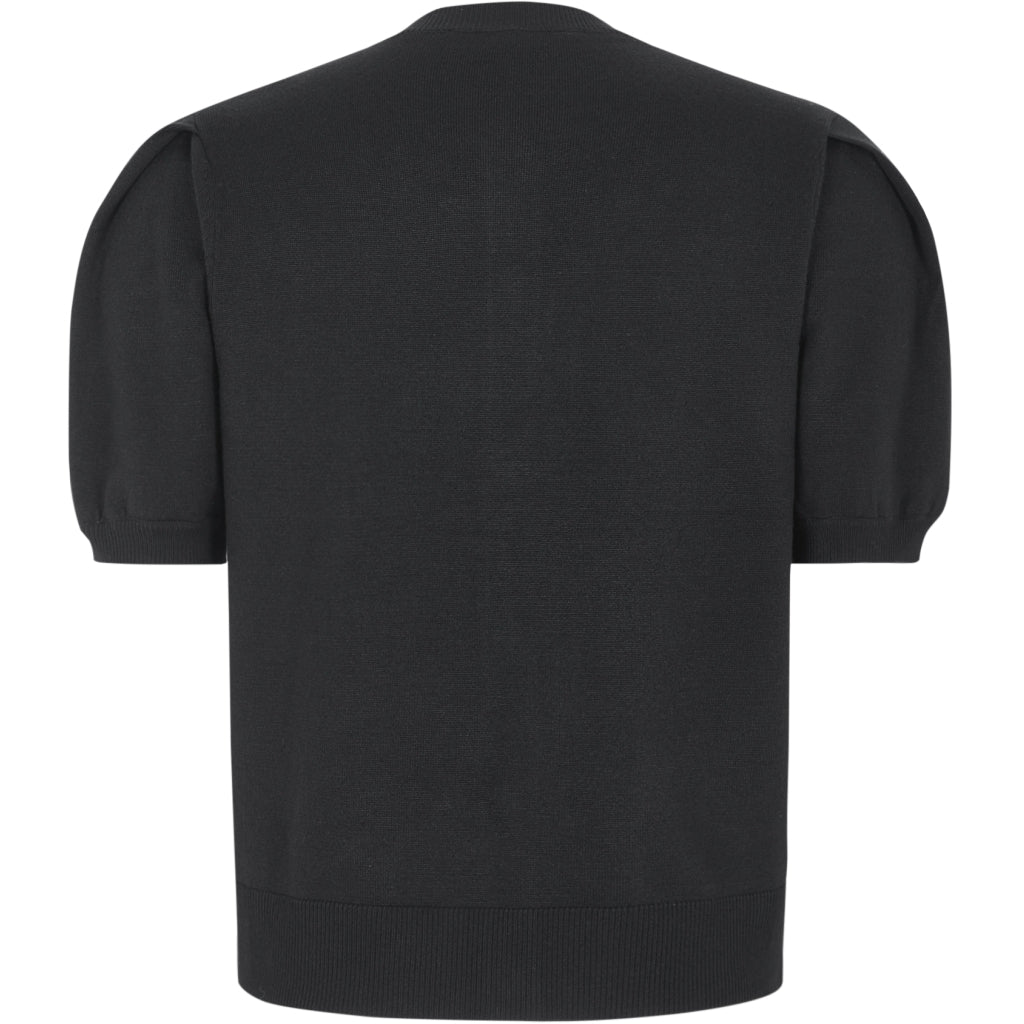 Beställningsvara: SOFT REBELS MARLA SS O-ringad Kofta Stickad Svart SR325-200