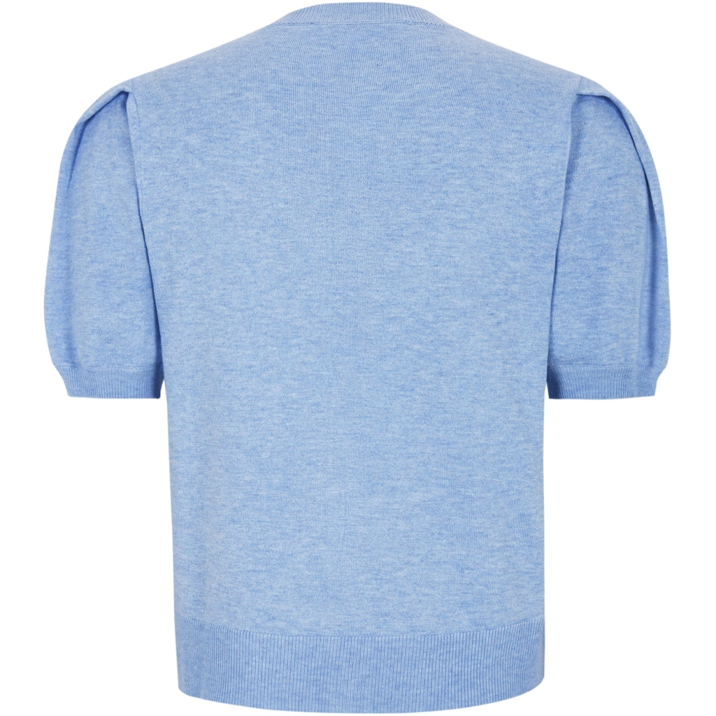 Beställningsvara: SOFT REBELS MARLA SS O-ringad Kofta Stickad Ljusblå/Windsurfer Melange SR325-200