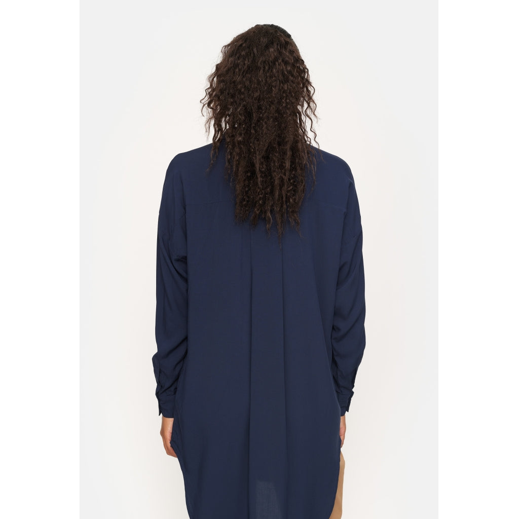 Beställningsvara: SOFT REBELS FREEDOM Långskjorta Marin/Total Eclipse SR420-758