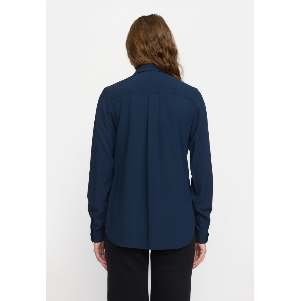 Beställningsvara: SOFT REBELS FREEDOM LS Skjorta Marin/Total Eclipse SR420-740