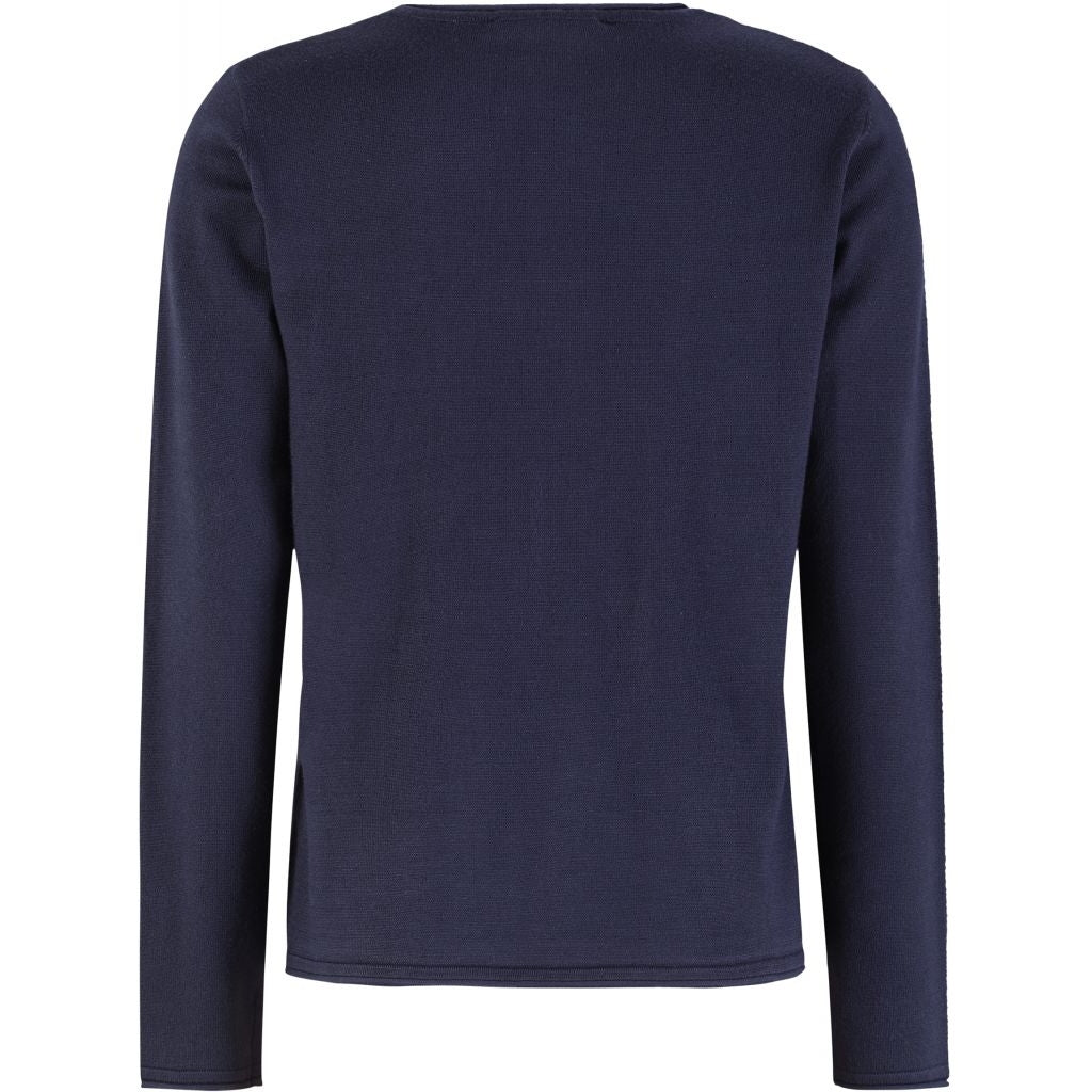 Beställningsvara: SOFT REBELS MARLA Tröja O-ringad stickad rullad kant Marinblå/Total Eclipse SR219-208