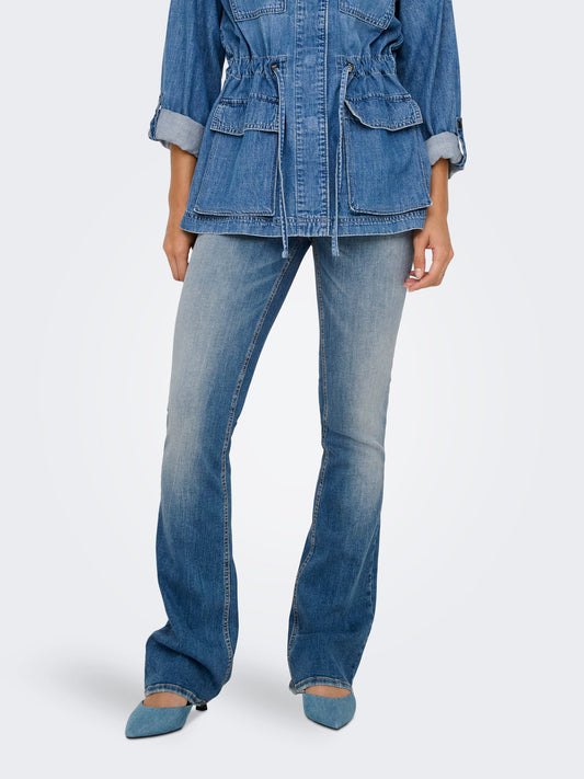 ONLY Jeans BLUSH Utsvängd passform Medelhög midja