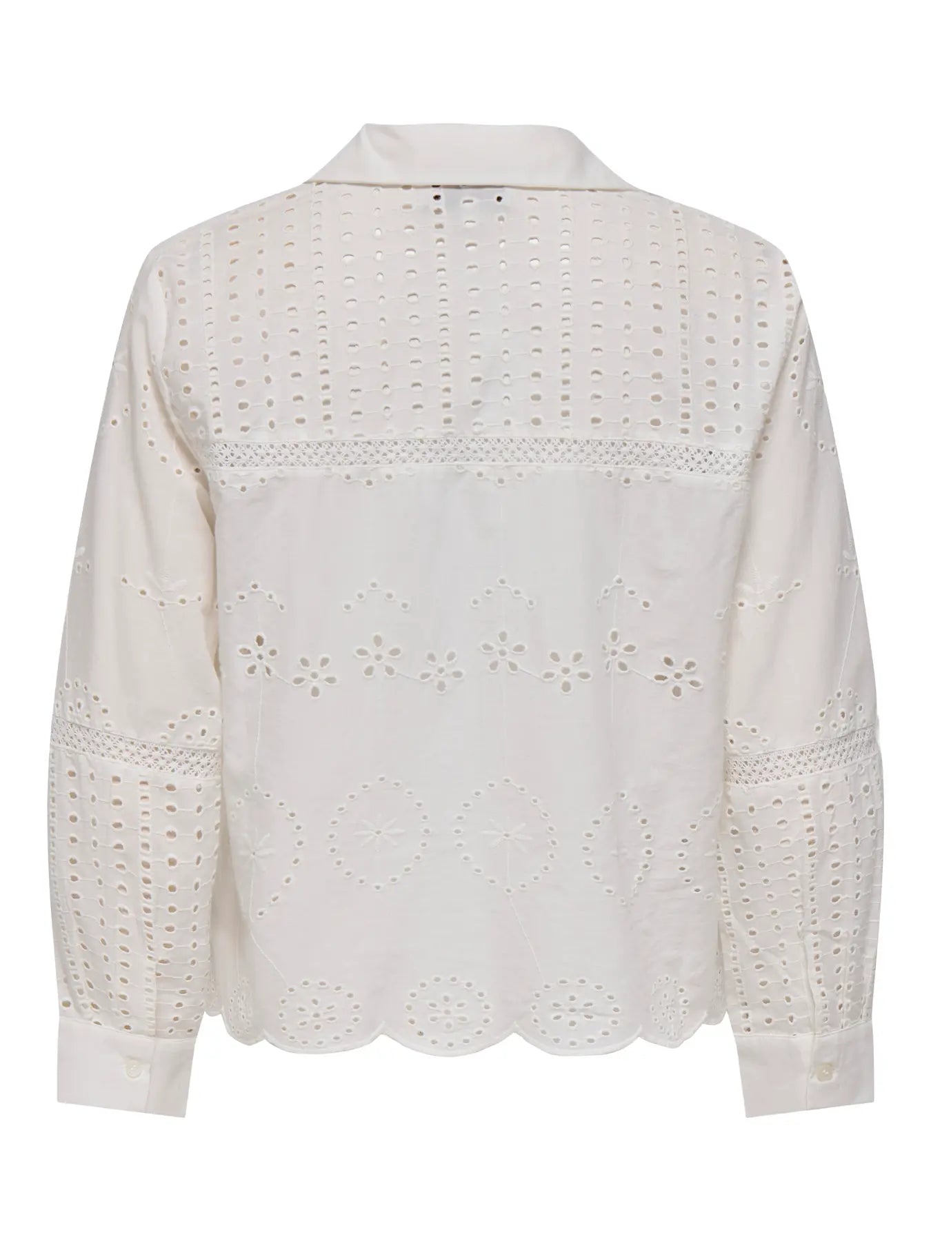 ONLY SURI Skjorta med broderier 7/8 ärm Ruby Vit / Cloud Dancer