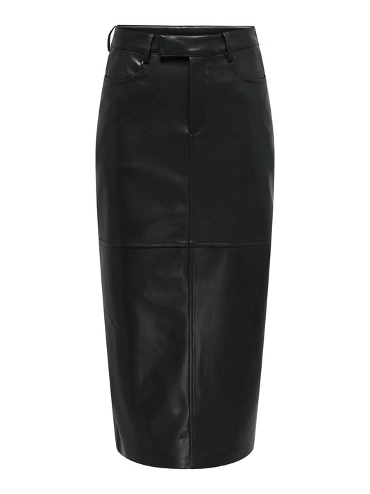 ONLY VERONA Kjol i Faux leather look