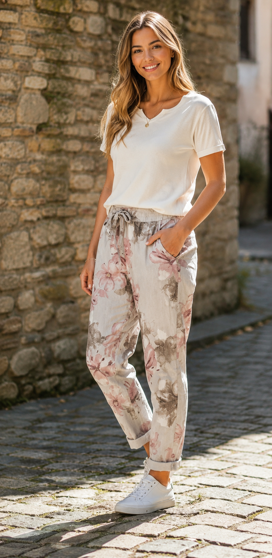 CARAMELLE B1030/065 BYXOR MAGIC PANT PRINT BEIGE