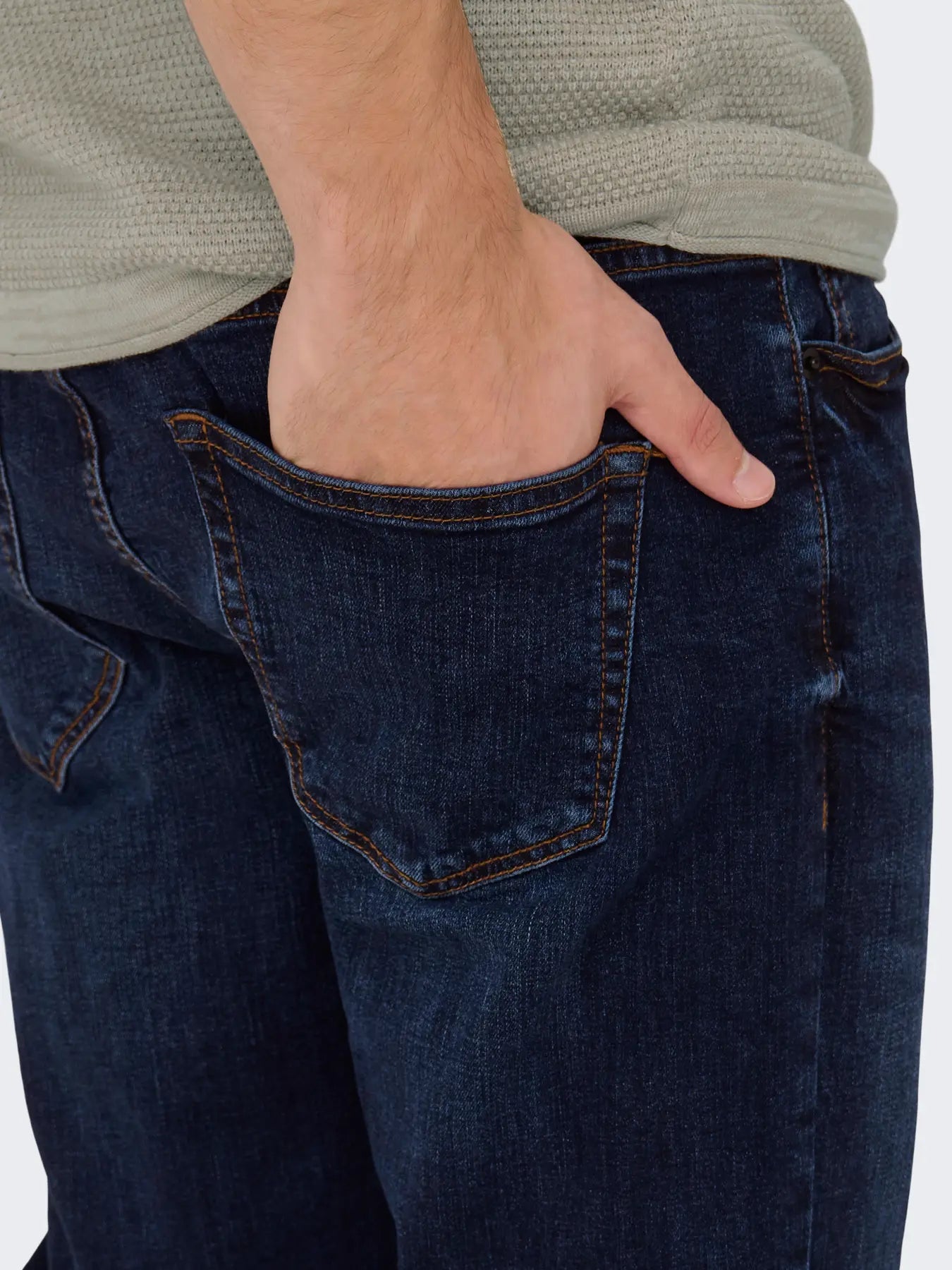 ONLY & SONS WEFT Jeans Blue Denim Medelhög midja Normal passform