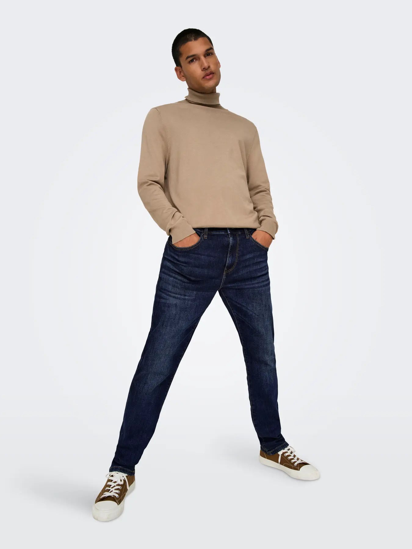 ONLY & SONS WEFT Jeans Blue Denim Medelhög midja Normal passform