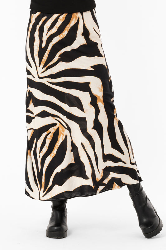 Beställningsvara CAPRI COLLECTION BEA Kjol Zebra Elfenben/Svart