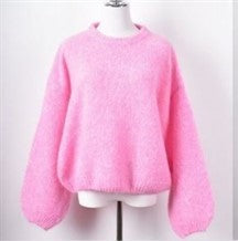 CARAMELLE FASHION Stickad tröja JP-8365 Pink o Ecru