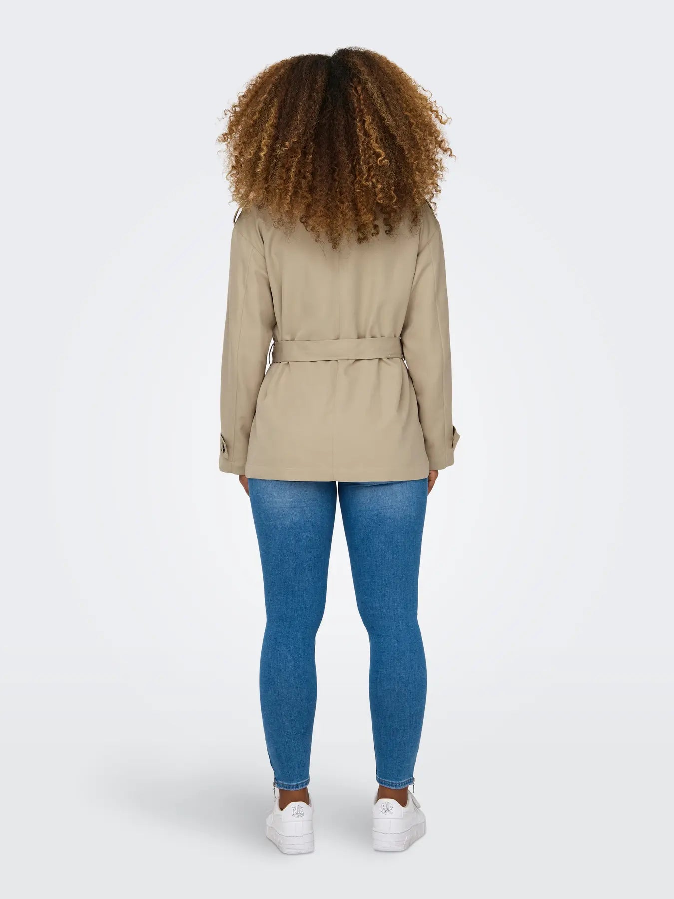 ONLY LINE Kort Trenchcoat Humus