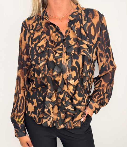 CARAMELLE LEO Blus Black/Coffee