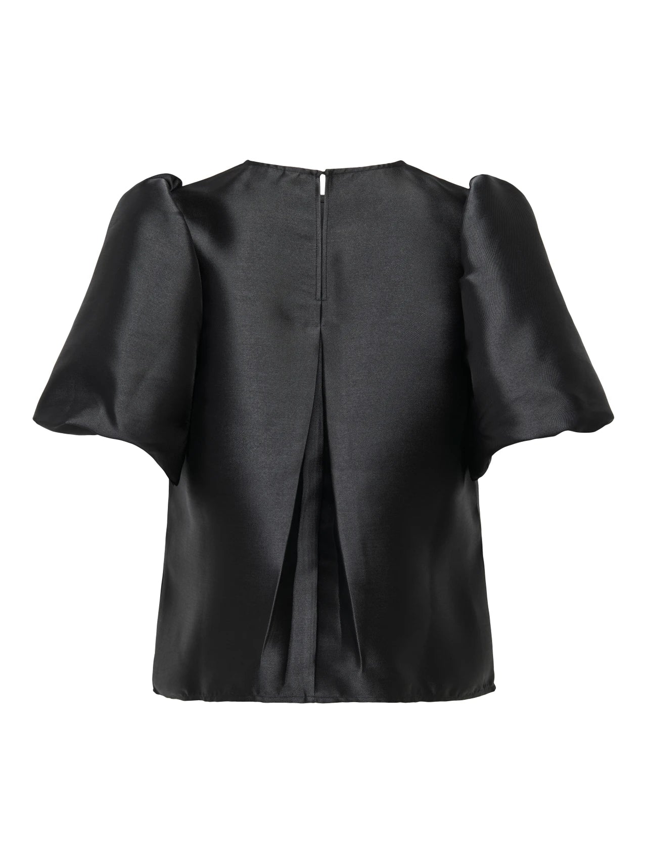 ONLY MANNY 2/4 HEAVY SATIN TOP BLACK