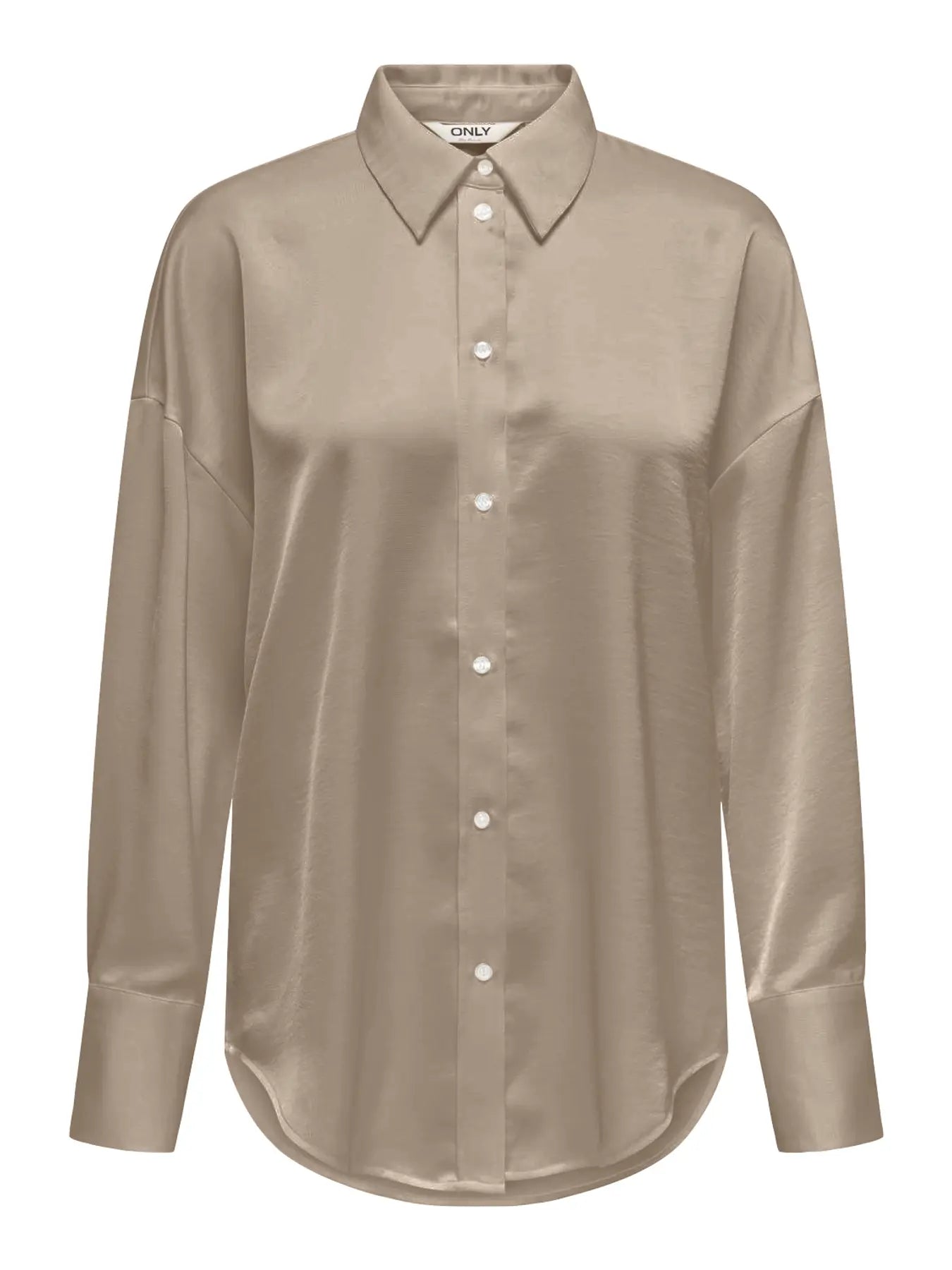 ONLY MARTA Satin Skjorta Beige