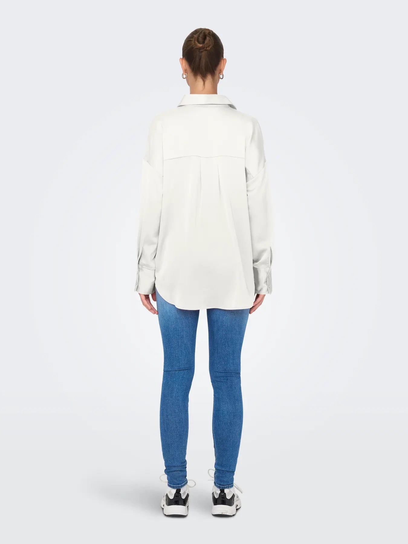 ONLY MARTA Satin skjorta Vit