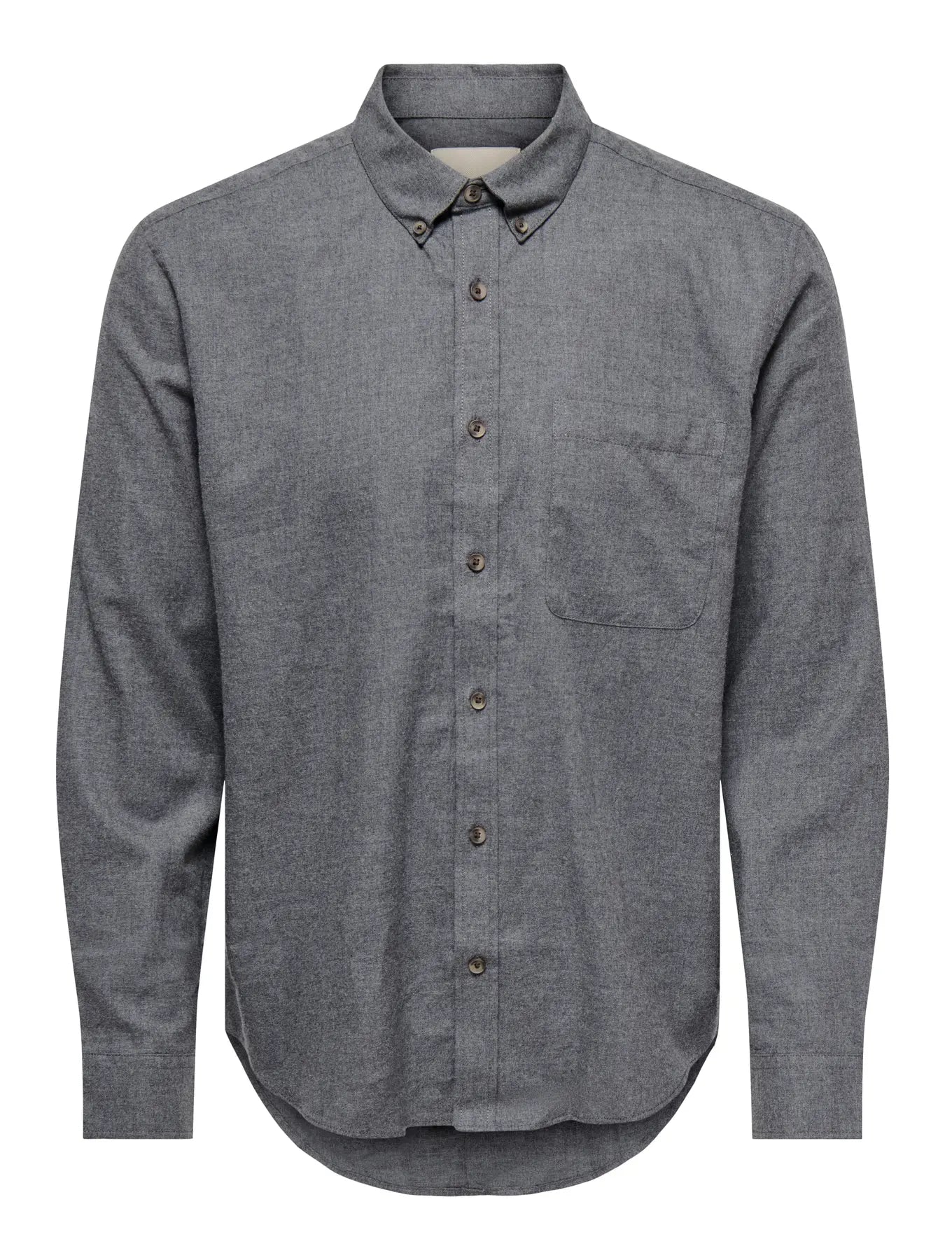 ONLY & SONS JUPITER LS SHIRT BLACK/MELANGE