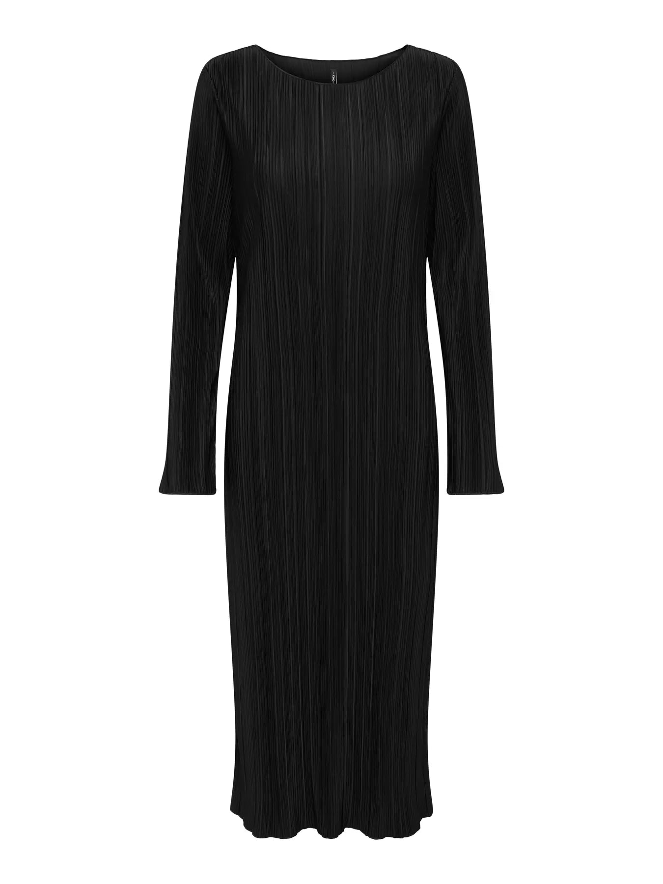 ONLY PERY L/S LONG DRESS BOAT NECK BLACK
