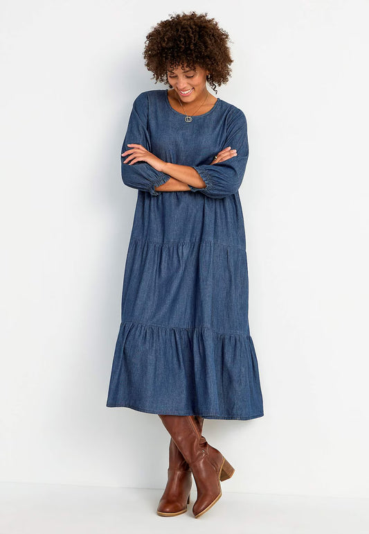 CELLBES SVEA SHEETING 616077-1680 JEANSKLÄNNING