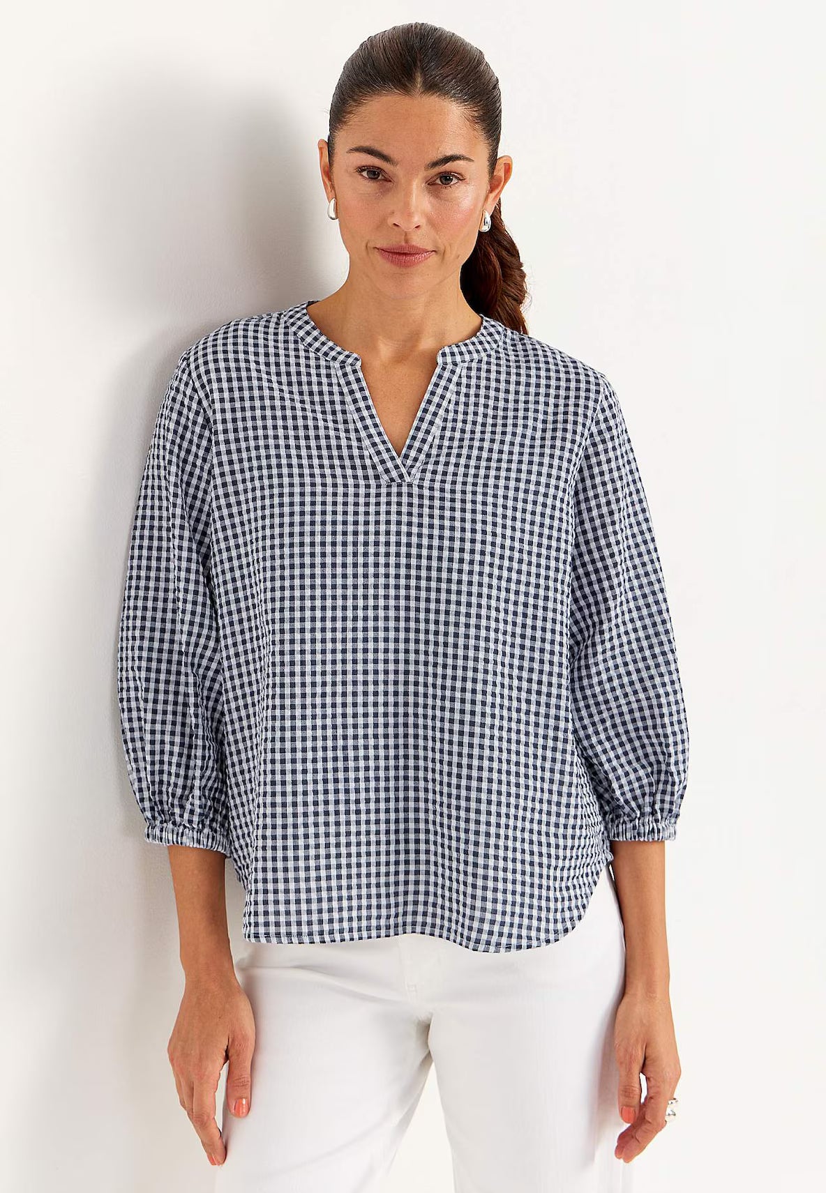 Cellbes Elly 701368-0010 smårutig blus