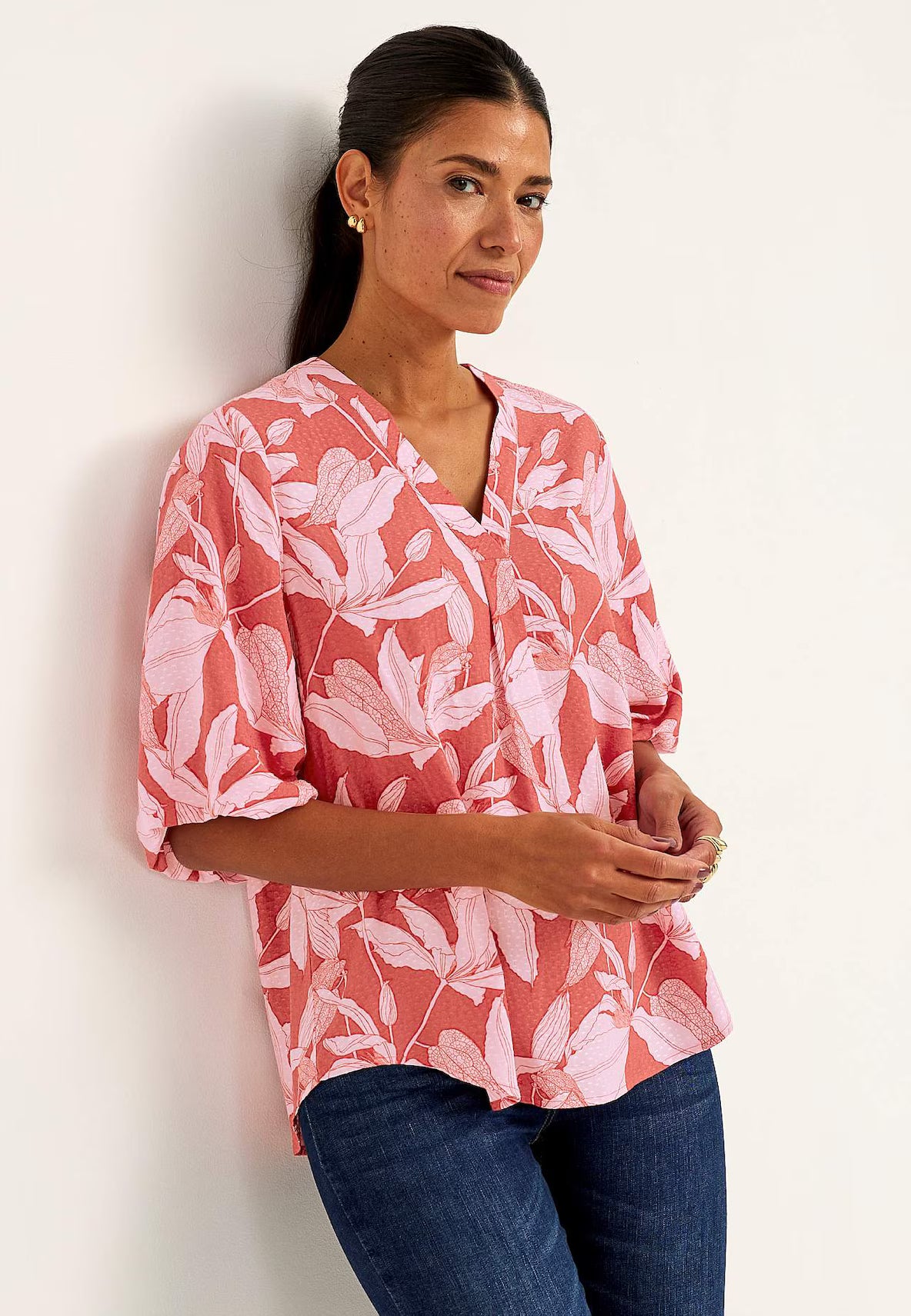 CELLBES VILJA BLOUSE 701464 PINK/PATTERNED