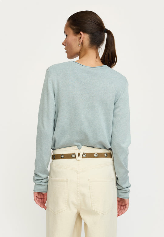 SR MARLA SR219-208 O-NECK ROLL EDGE KNIT