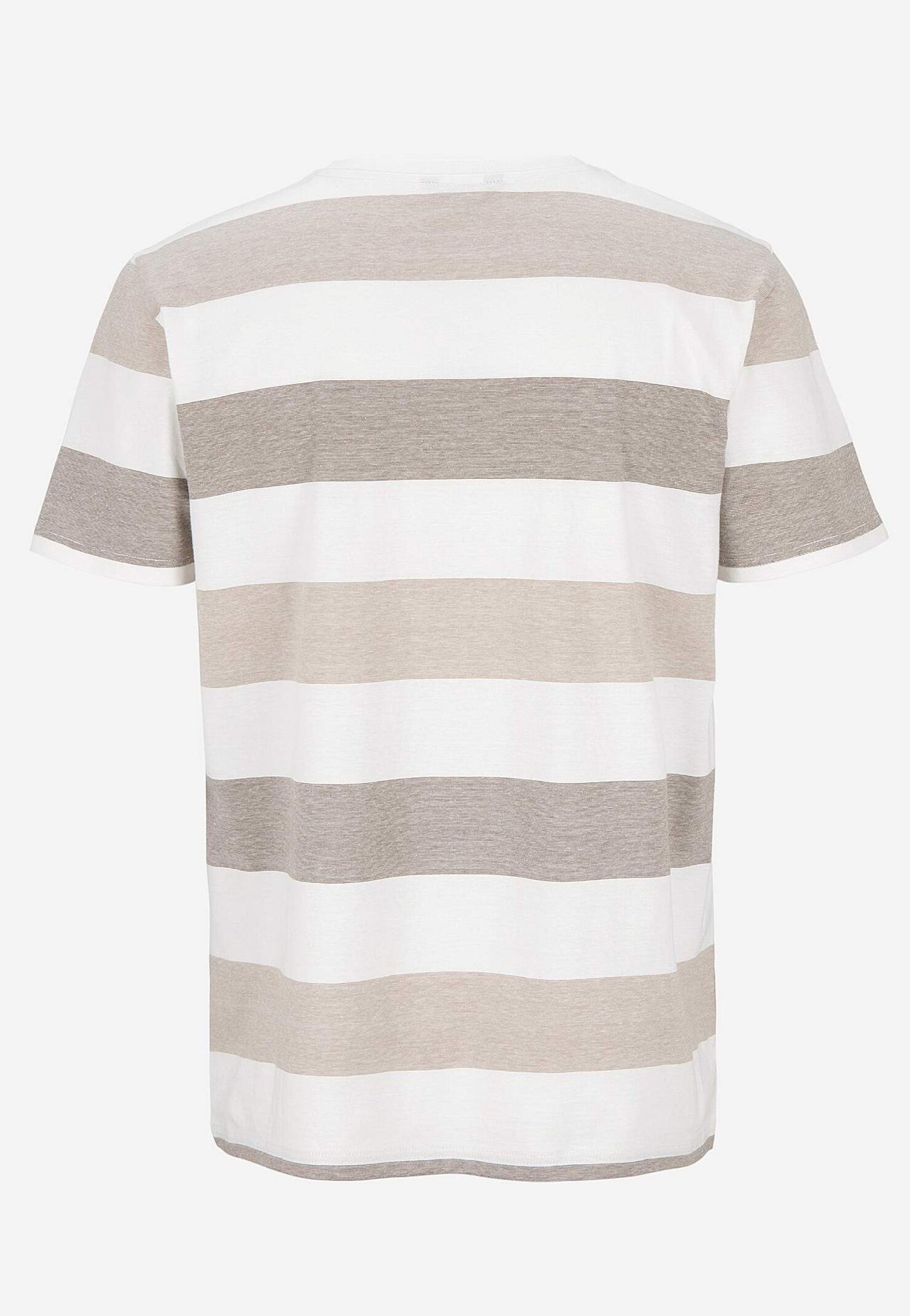 CELLBES JOHANNES Beige T-shirt med breda ränder Beige/Randig