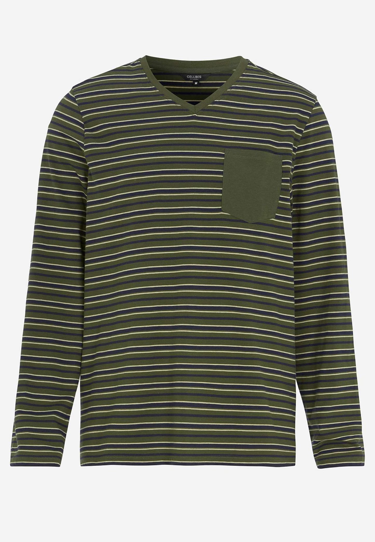 CELLBES Herrpyjamas 2-delad Grön/Randig 620290