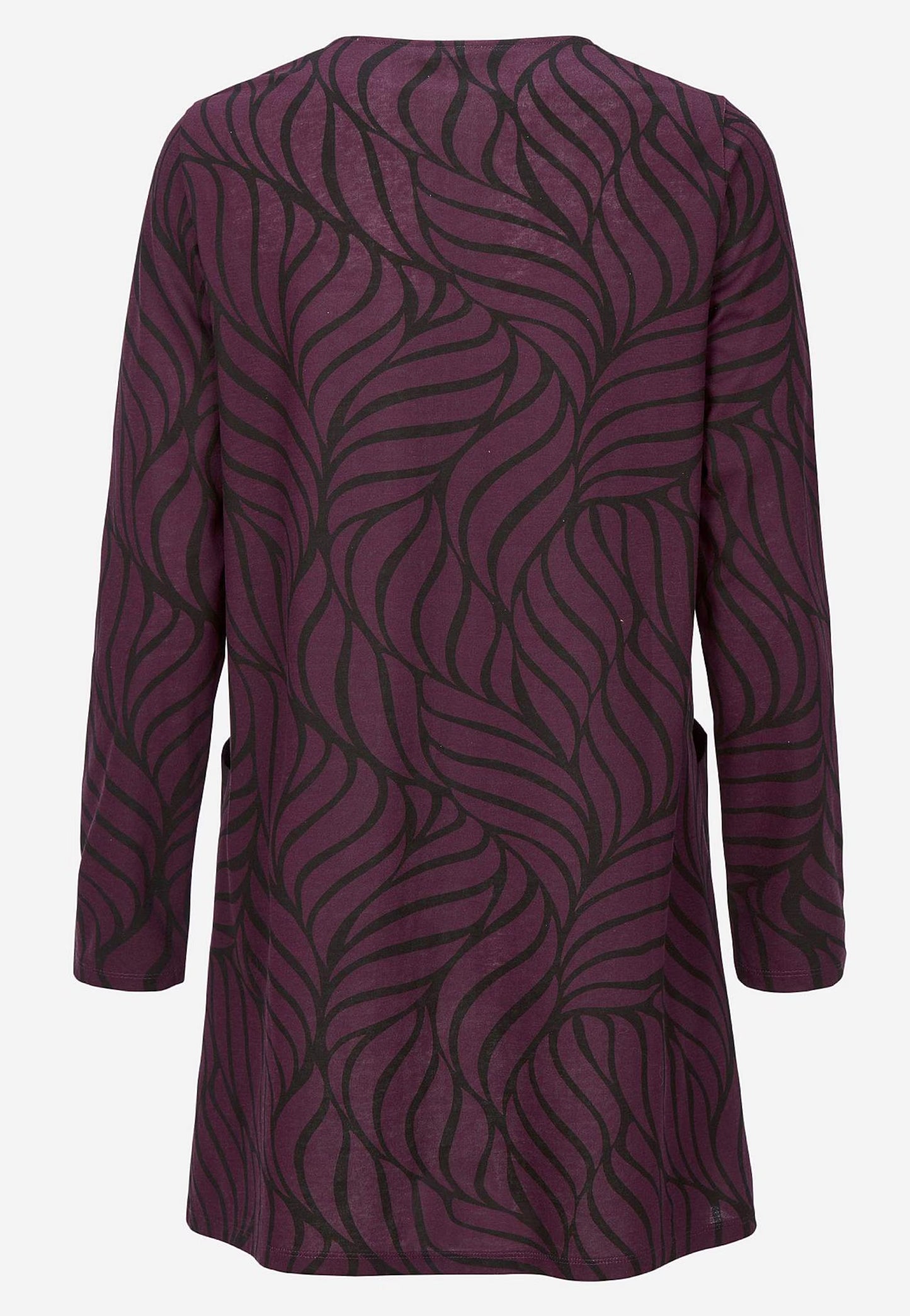 CELLBES Trikåtunika med fickor Lila/Mönstrad 700641