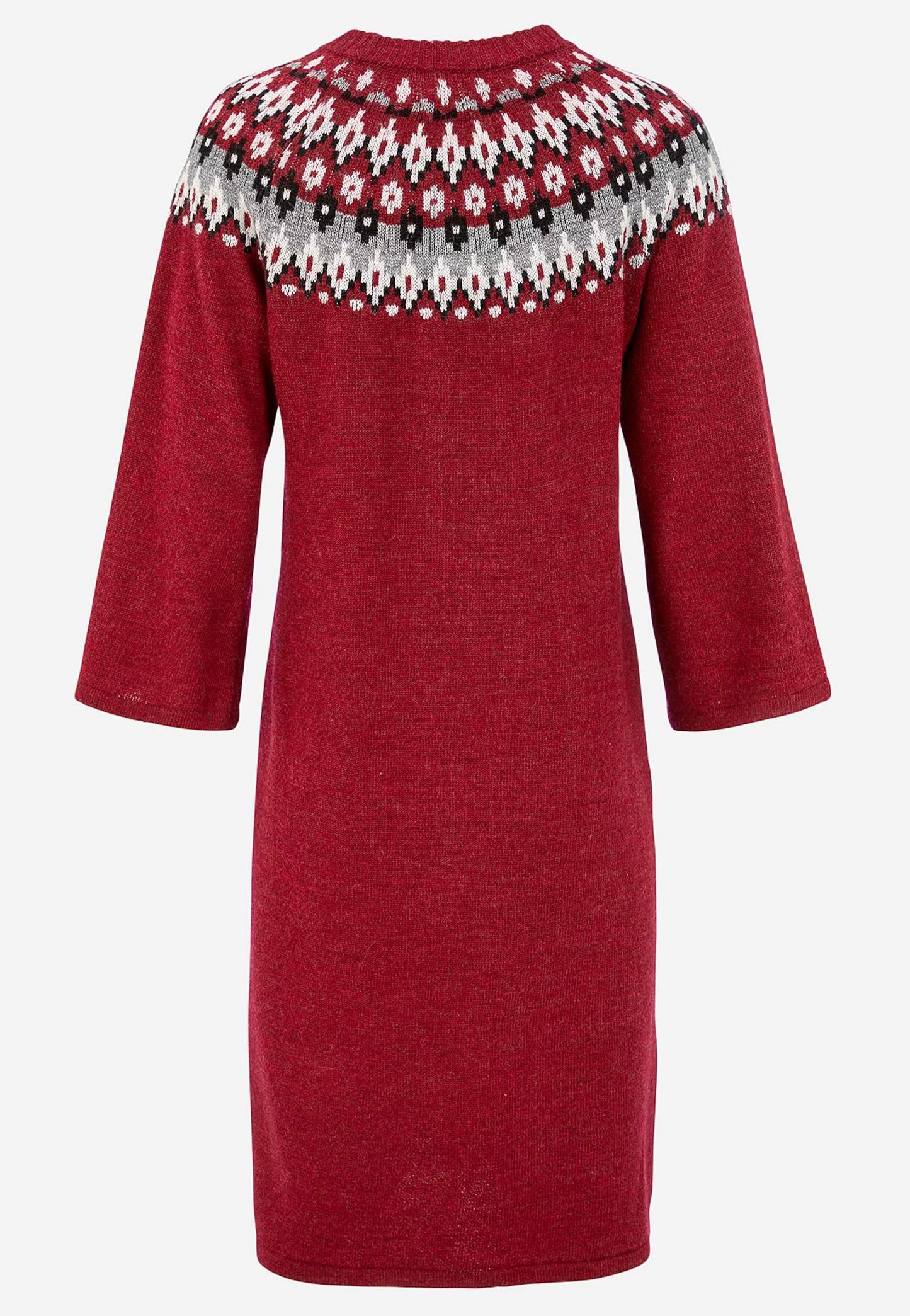 CELLBES Klänning Stickad, jacquardmönstrad Röd 7010020324