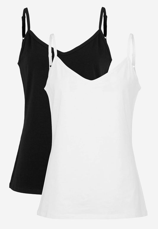 CELLBES FRIDA Linne i mjuk, ekologisk bomull 2-pack Svart+Vit 702309-0033