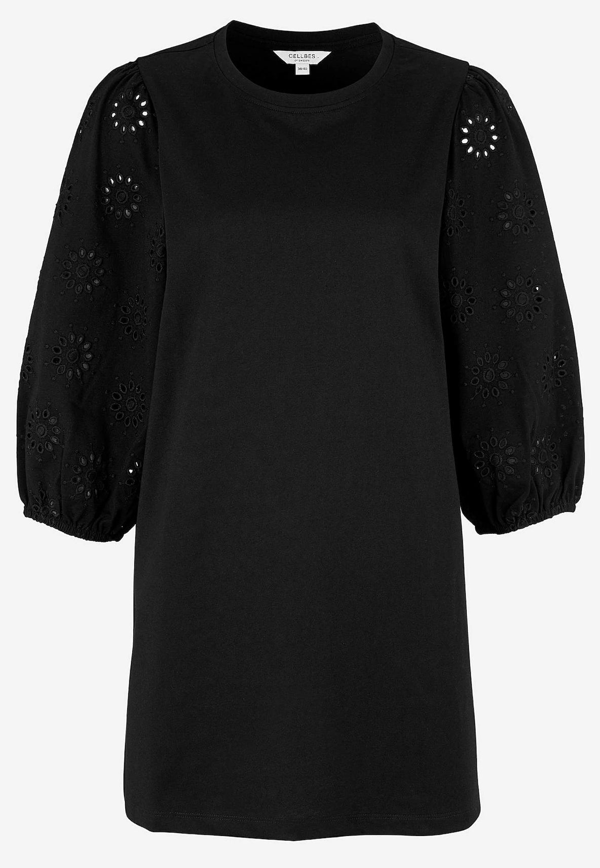 CELLBES ANGELA Trikåtunika med Broderade Ärmar