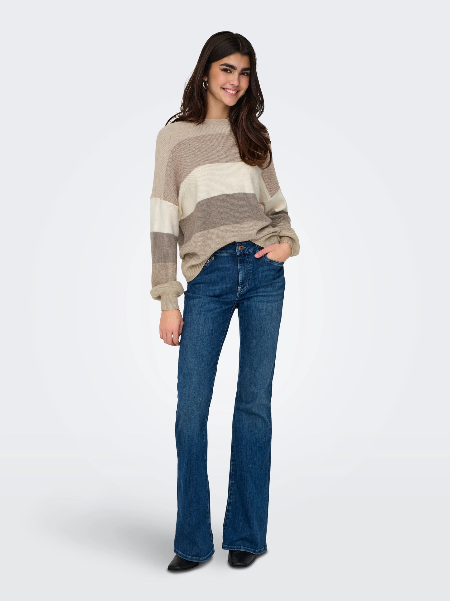 ONLY ATIA Stickad tröja Feather Gray