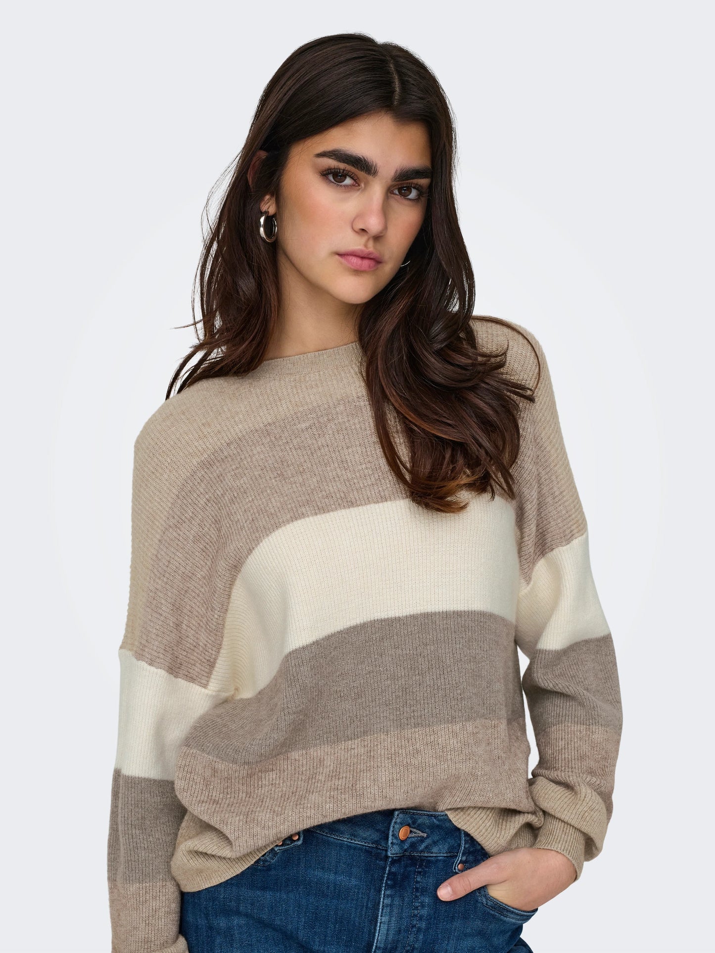 ONLY ATIA Stickad tröja Feather Gray