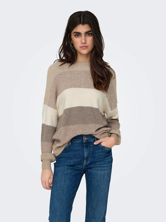 ONLY ATIA Stickad tröja Feather Gray