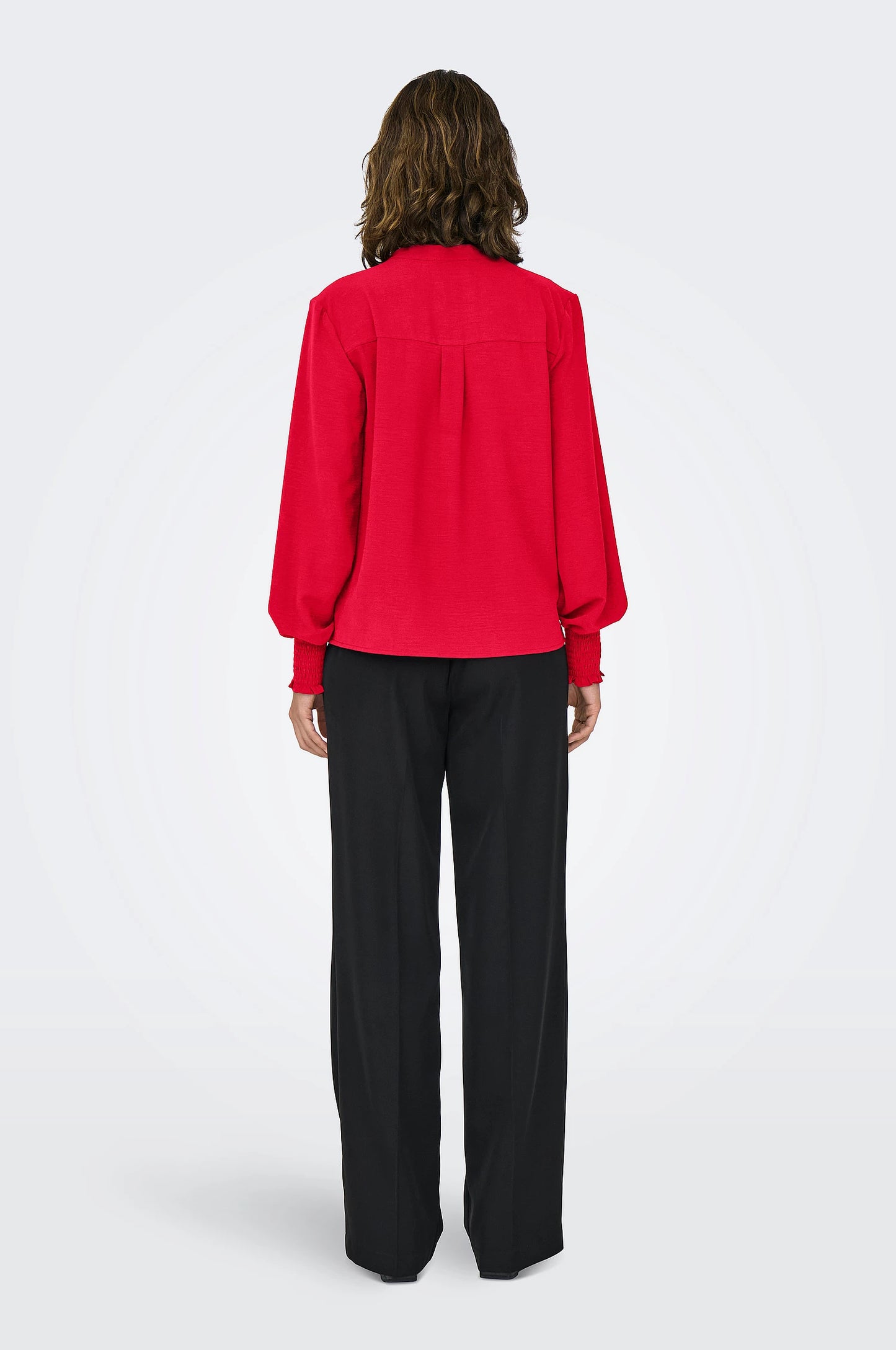 ONLY METTE Topp V-ringad Smock Röd/Ski Patrol 15284309