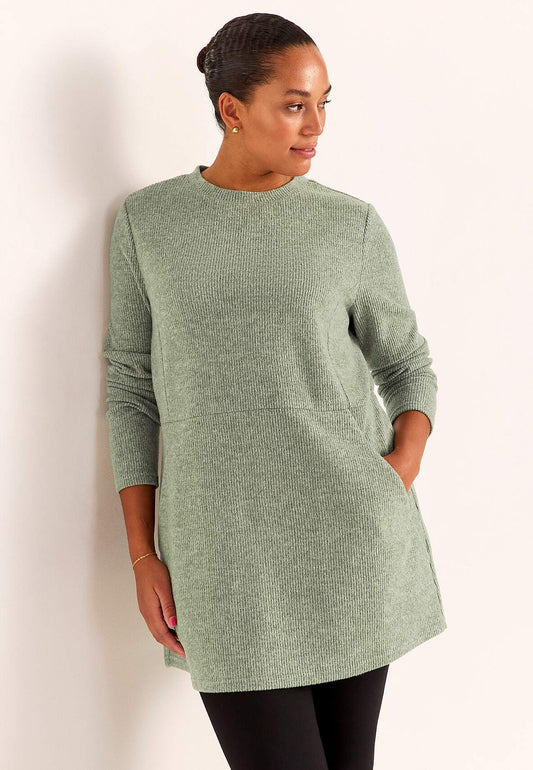 Cellbes Tunika 701007 Beata Khaki grön melange