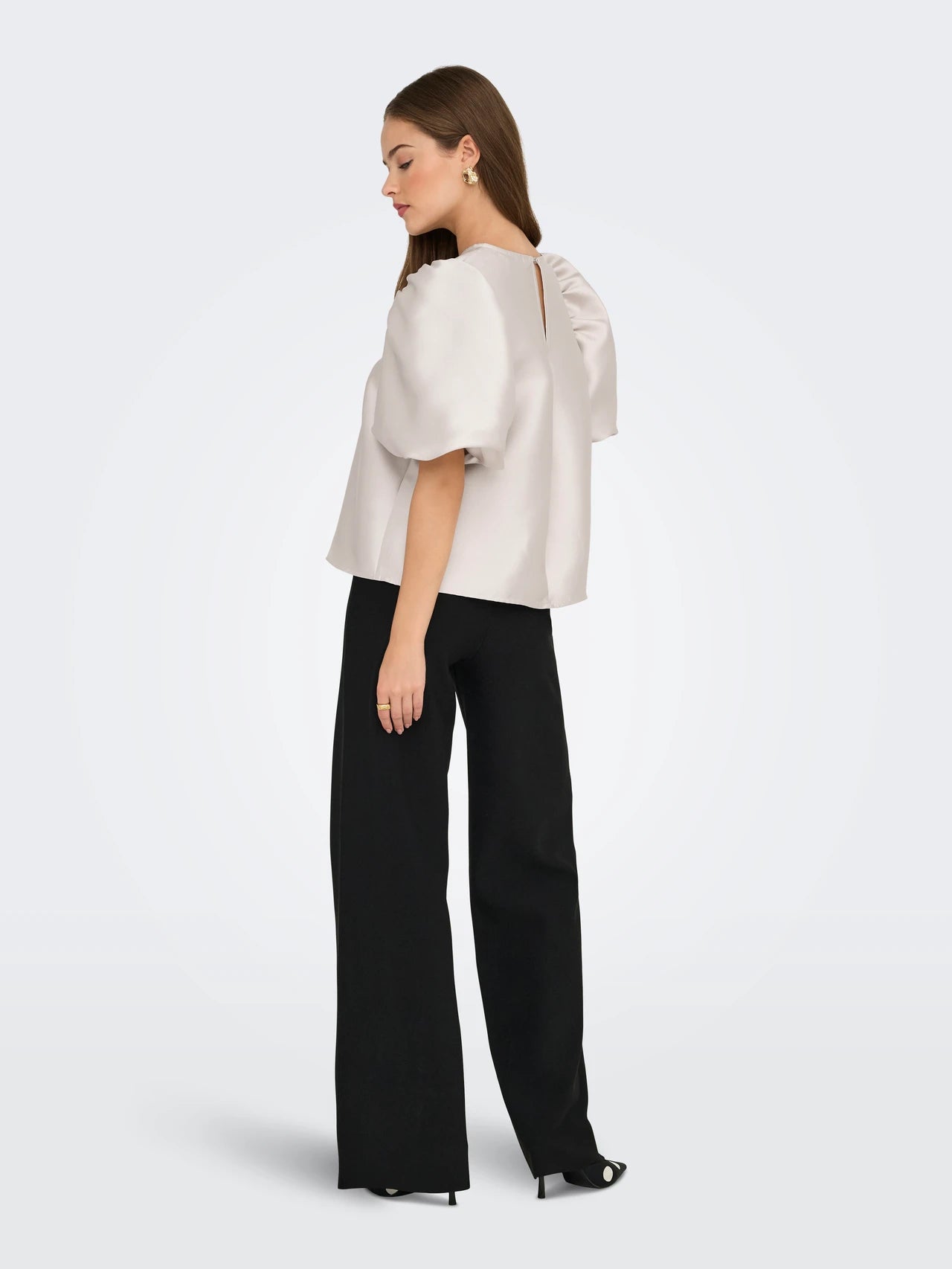 ONLY MANNY 2/4 HEAVY SATIN TOP PUMICE STONE