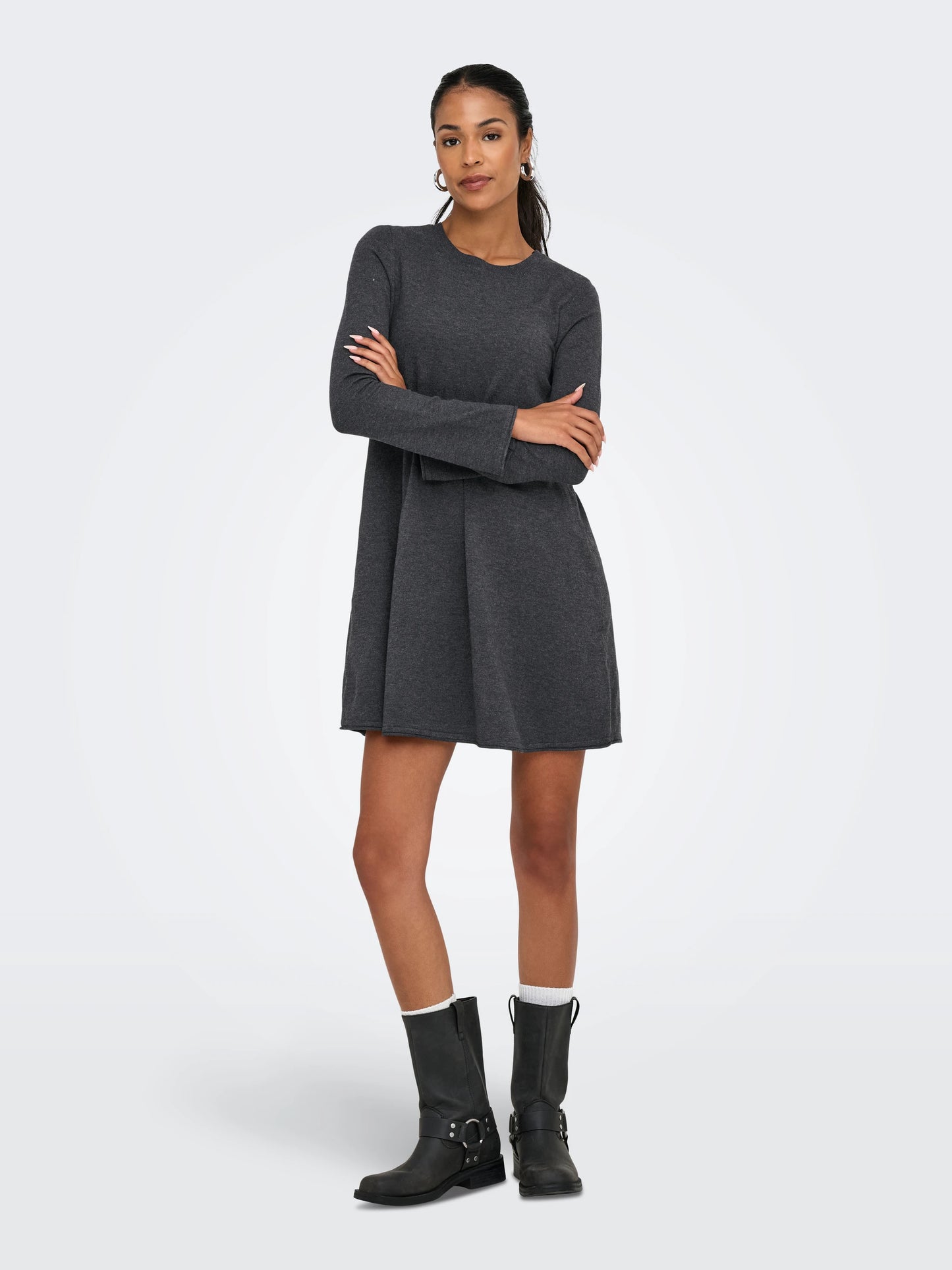 ONLY AMALIO Midiklänning Dark Grey Melange