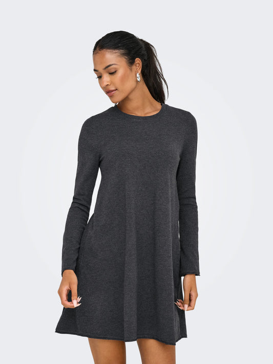 ONLY AMALIO Midiklänning Dark Grey Melange