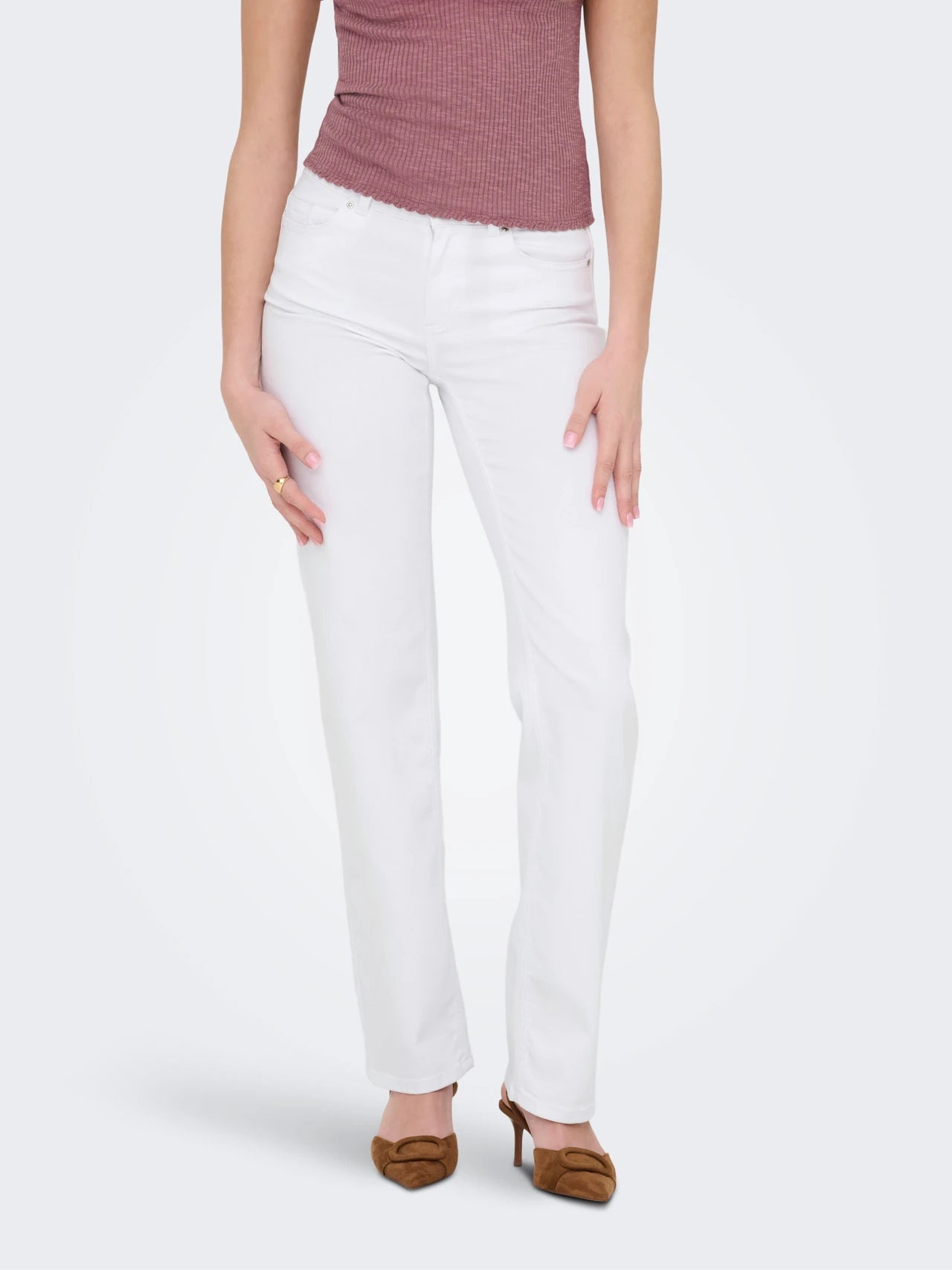 ONLY BLUSH 15337793 Medelhög midja  rak passform jeans
