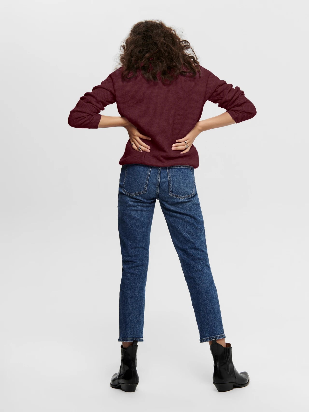 ONLY CAMILLA Stickad Tröja Port Royale/Melange 15204588