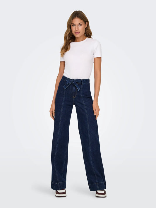 ONLY MADISON Hög midja Vida ben 15326809 Jeans -Dark Blue Denim
