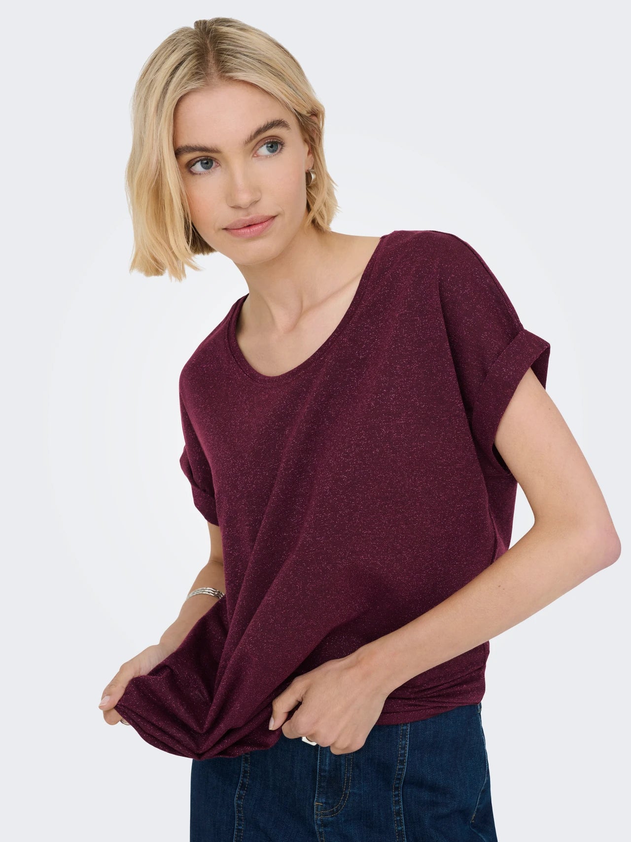 ONLY MOSTER  Glittertopp Lila/Chocolate Truffle 15356991