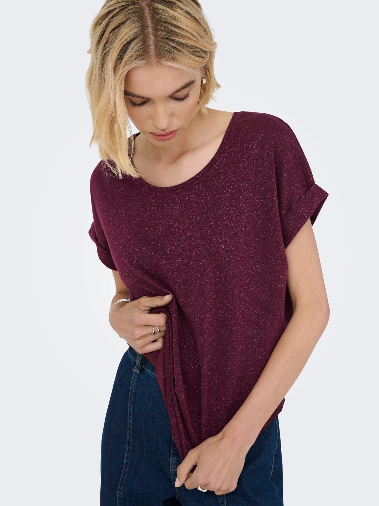 ONLY MOSTER  Glittertopp Lila/Chocolate Truffle 15356991